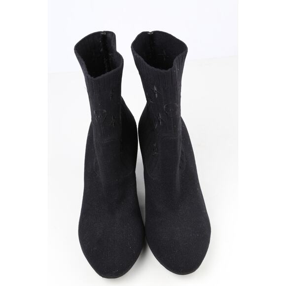 LOUIS VUITTON Boots Monogram Stretch Silhouette Socks Ankle Size 38 - Picture 13 of 16